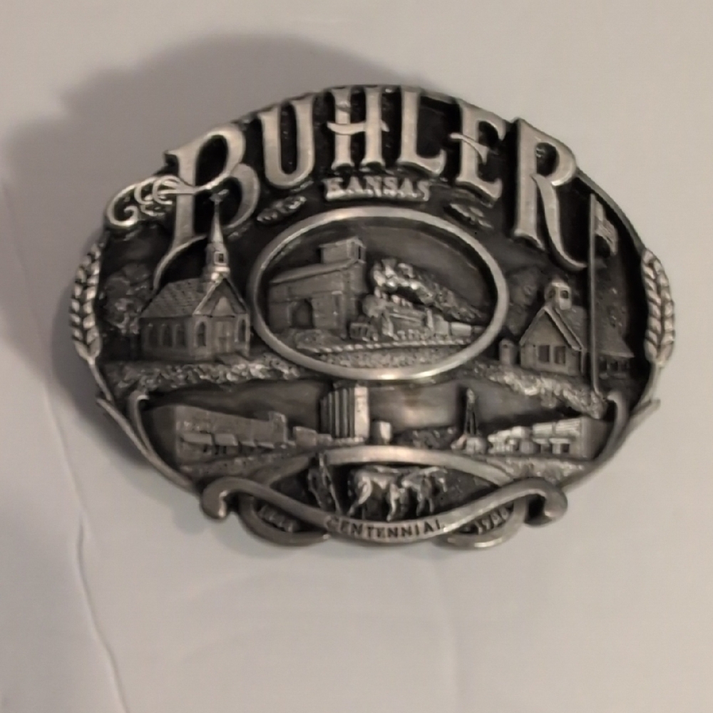 Buhler Kansas Centennial Belt Buckle